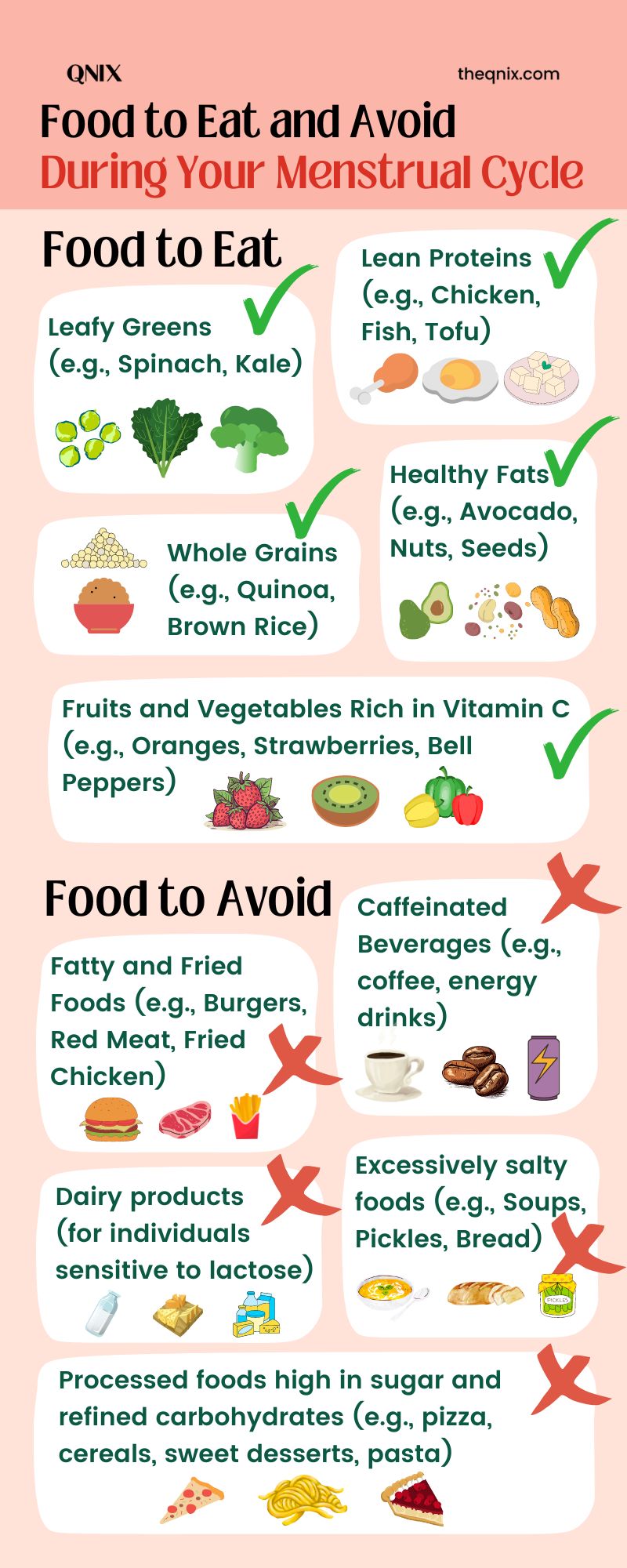 Food to Eat and Avoid During Your Menstrual Cycle